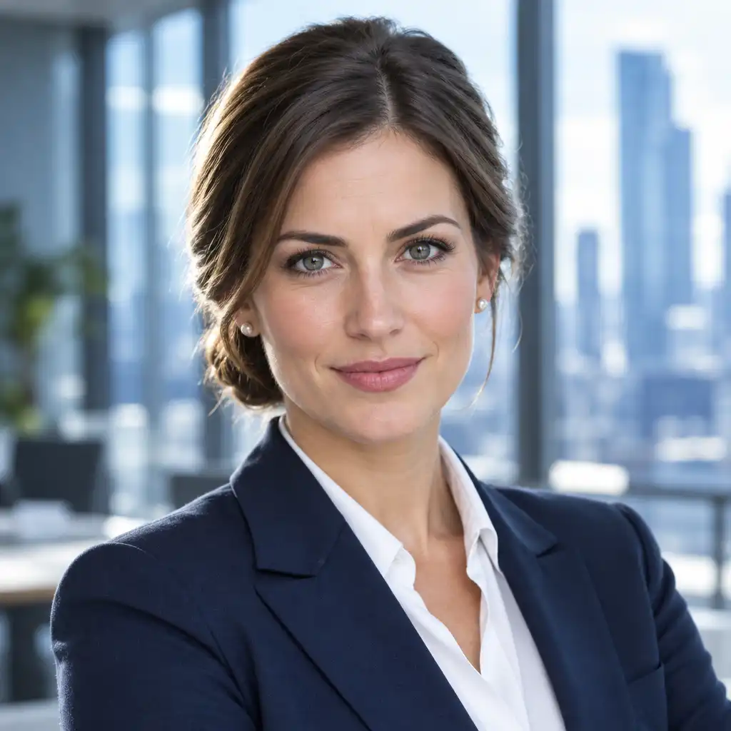 Portrait de Camille, femme d'affaires déterminée et indépendante