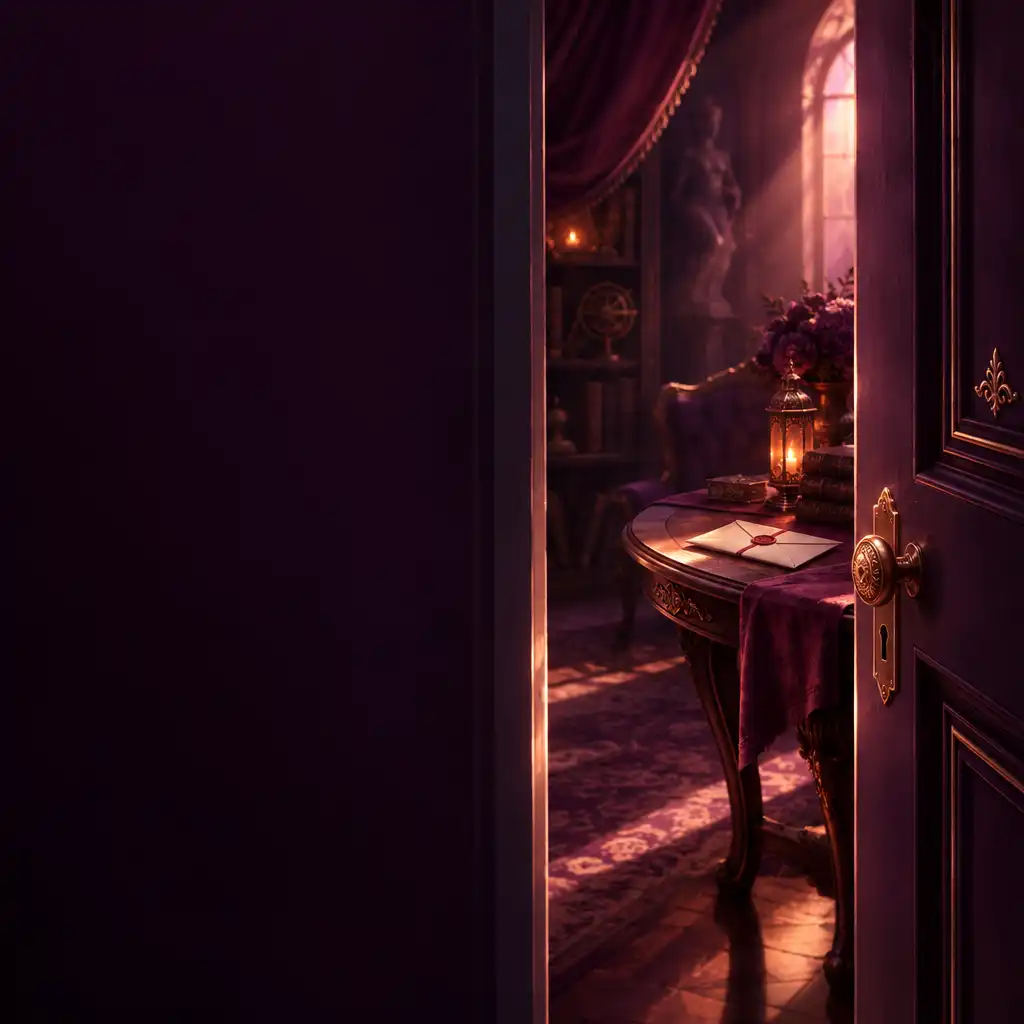 Scène mystérieuse d'un chapitre secret de Love Story Adventure